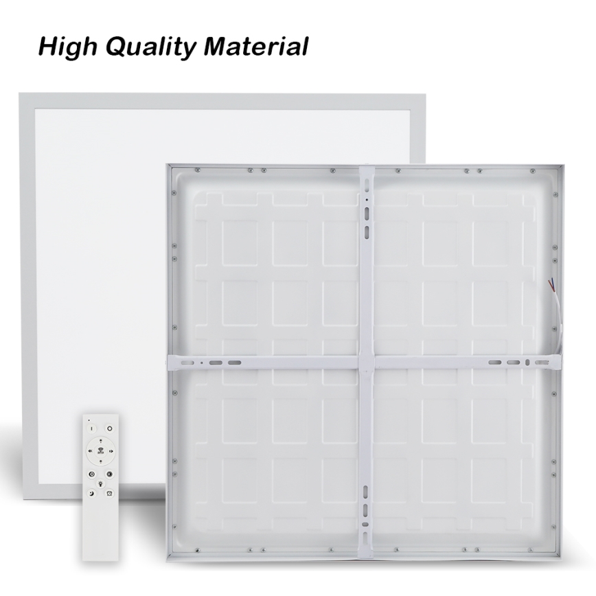 Brilagi - Dimmbare Badezimmerdeckenleuchte FRAME SMART LED/50W/230V 60x60 cm 3000-6000K IP44 Weiß + Fernbedienung
