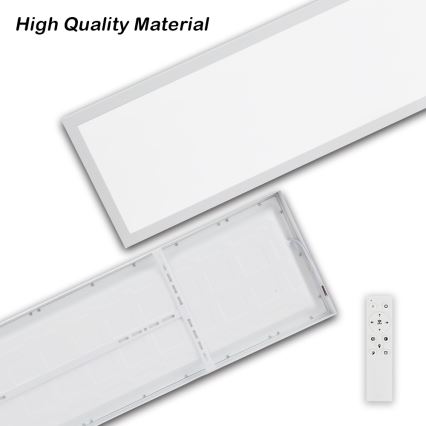 Brilagi - LED-dimmbar Badezimmer-Deckenleuchte FRAME SMART LED/50W/230V 120x30 cm 3000-6000K IP44 weiß + Fernbedienung