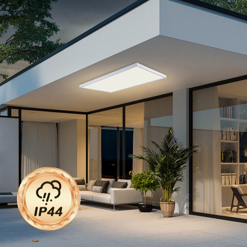 Brilagi - Dimmbare LED-Badezimmer-Deckenleuchte FRAME SMART LED/96W/230V 120x60 cm 3000-6000K IP44 weiß + Fernbedienung