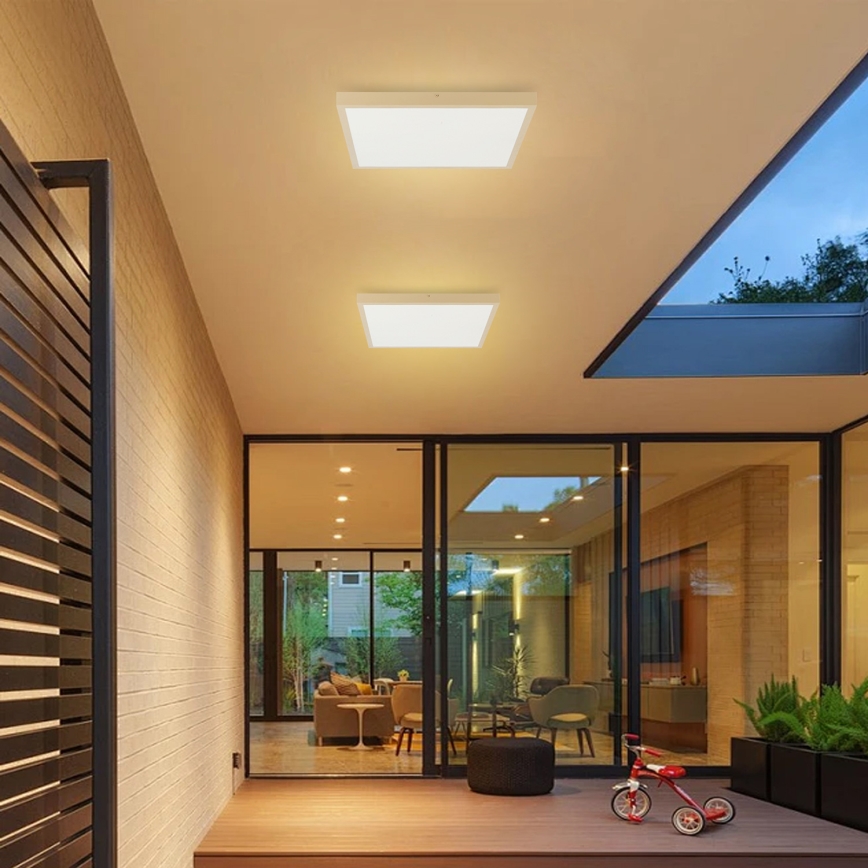 Brilagi - LED-dimmbare Badezimmer-Deckenleuchte FRAME SMART LED/50W/230V 60x60 cm 3000-6000K IP44 beige + Fernbedienung