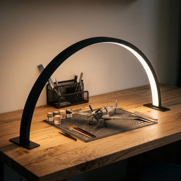 BRILAGI - LED dimmbare bogenförmige Modellbau-Tischlampe RADIO LED/30W/24/230V 3000/4000/6500K schwarz