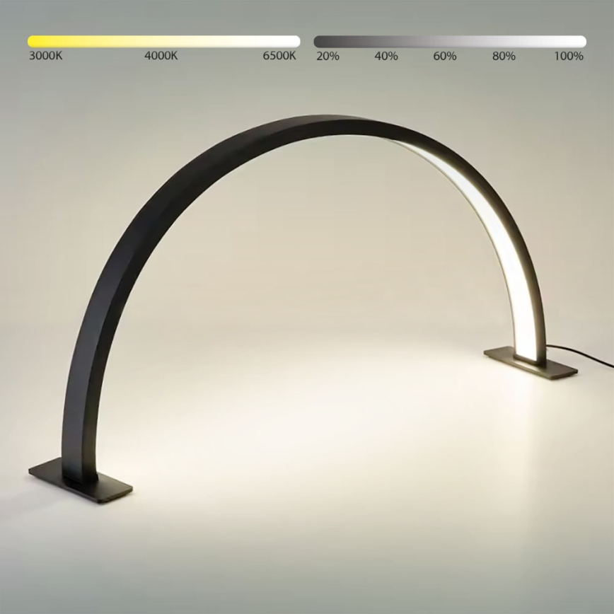 BRILAGI - LED dimmbare bogenförmige Modellbau-Tischlampe RADIO LED/30W/24/230V 3000/4000/6500K schwarz
