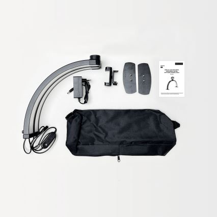 Brilagi - dimmbare LED-Bogen-Tischlampe mit Halterung RADIO LED/25W/24/230V 3000/4000/6500K schwarz