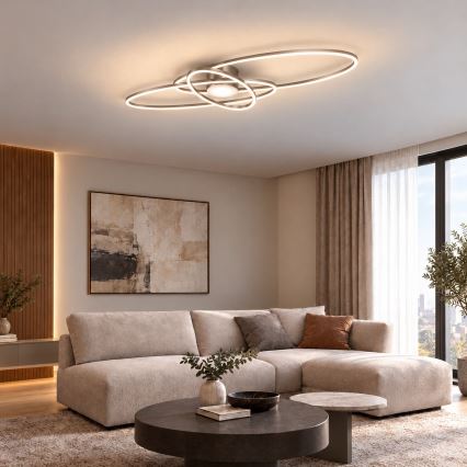 BRILAGI - LED dimmbare Deckenleuchte APOLLO LED/58W/230V 3000-6500K 43,2x101,2 cm mattchrom + Fernbedienung