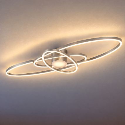 BRILAGI - LED dimmbare Deckenleuchte APOLLO LED/58W/230V 3000-6500K 43,2x101,2 cm mattchrom + Fernbedienung