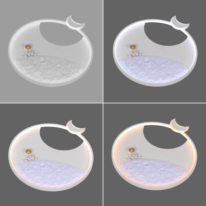 Brilagi - Dimmbares LED-Kinder-Deckenlicht ASTRO LED/20W/230V Ø 50 cm 3000-6000K Astronaut + Fernbedienung