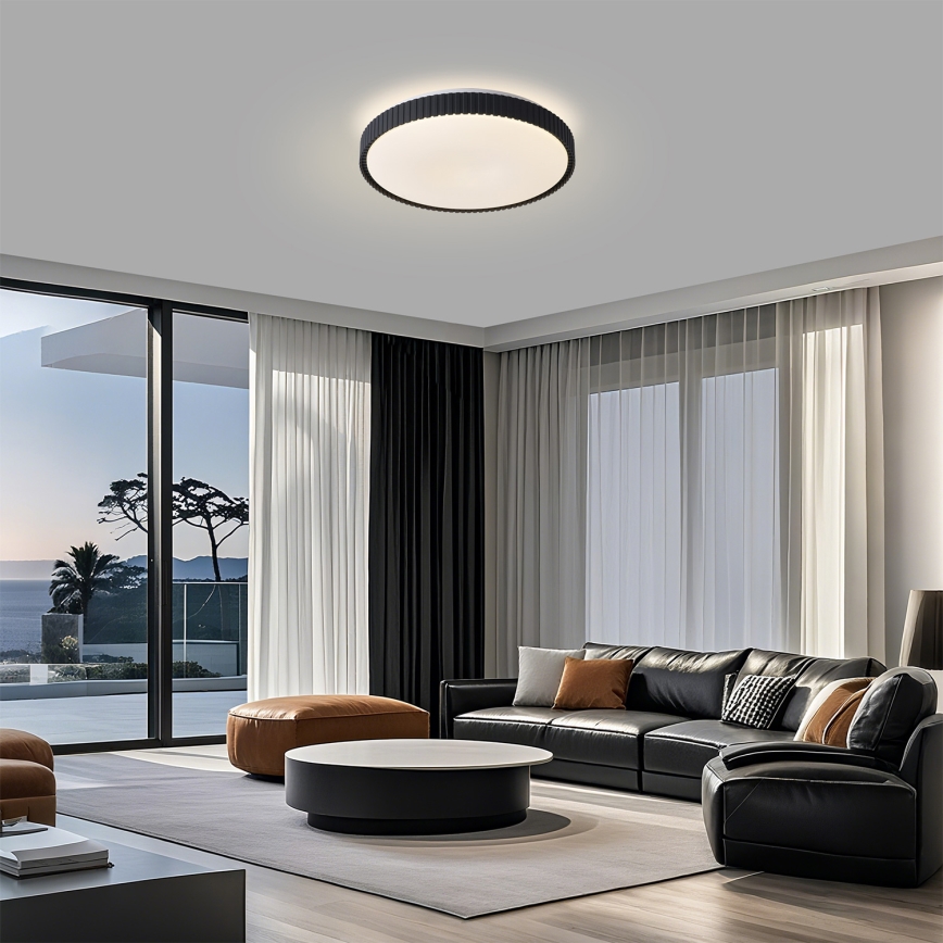 Brilagi - LED-dimmbare Deckenleuchte CORVO LED/72W/230V 3000-6000K schwarz Ø 50 cm + Fernbedienung