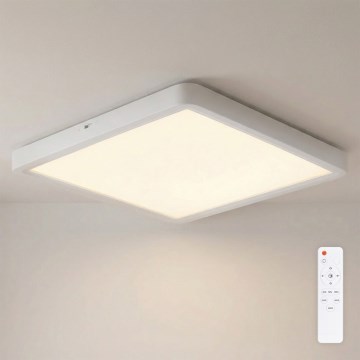 Brilagi - LED-dimmbare Deckenleuchte ESTELA SQUARE LED/36W/230V 3000-6500K 31x31 cm weiß + Fernbedienung