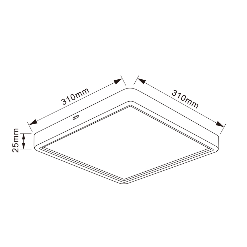 Brilagi - LED-dimmbare Deckenleuchte ESTELA SQUARE LED/36W/230V 3000-6500K 31x31 cm schwarz + Fernbedienung