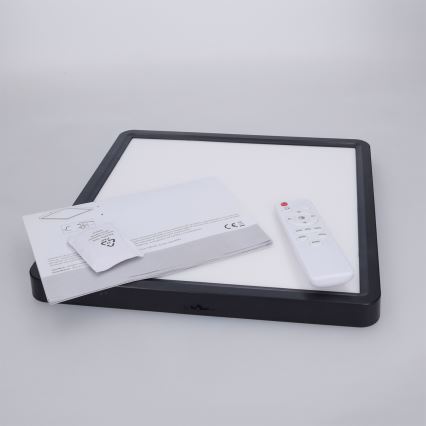 Brilagi - LED-dimmbare Deckenleuchte ESTELA SQUARE LED/36W/230V 3000-6500K 31x31 cm schwarz + Fernbedienung