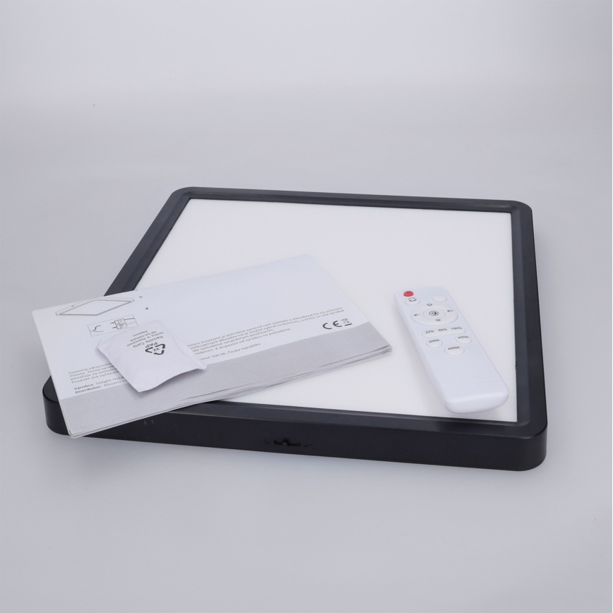 Brilagi - LED-dimmbare Deckenleuchte ESTELA SQUARE LED/36W/230V 3000-6500K 31x31 cm schwarz + Fernbedienung