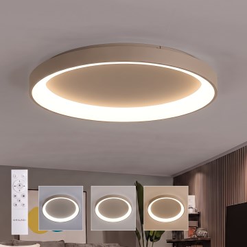 BRILAGI - LED-dimmbare Deckenleuchte FALCON II LED/108W/230V 3000-6500K Ø 80 cm beige + Fernbedienung