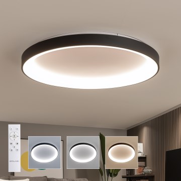 Brilagi - LED-dimmbare Deckenleuchte FALCON II LED/108W/230V 3000-6500K Ø 80 cm schwarz + Fernbedienung