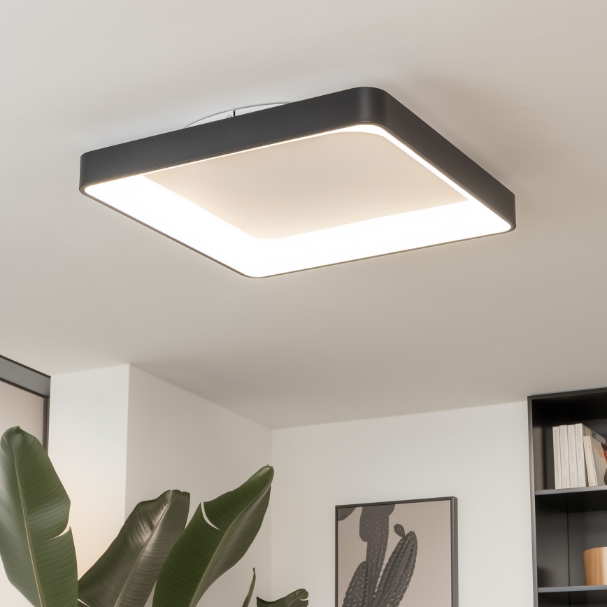 Brilagi - Dimmbare LED-Deckenleuchte FALCON II LED/125W/230V 3000-6500K 60x60 cm schwarz + Fernbedienung