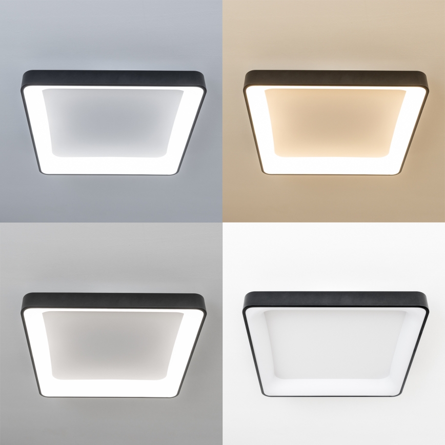 Brilagi - Dimmbare LED-Deckenleuchte FALCON II LED/125W/230V 3000-6500K 60x60 cm schwarz + Fernbedienung