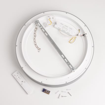 Brilagi - dimmbare LED-Deckenleuchte FALCON LED/80W/230V 3000-6500K Ø 60 cm grau + Fernbedienung