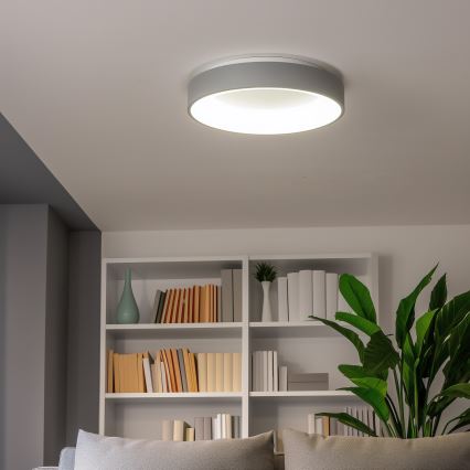 Brilagi - dimmbare LED-Deckenleuchte FALCON LED/80W/230V 3000-6500K Ø 60 cm grau + Fernbedienung