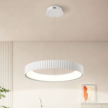 BRILAGI - dimmbare LED-Pendelleuchte an Kabel FALCON MODERN LED/54W/230V 3000-6000K Ø 60 cm weiß + Fernbedienung