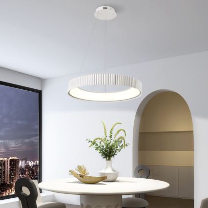 BRILAGI - dimmbare LED-Pendelleuchte an Kabel FALCON MODERN LED/54W/230V 3000-6000K Ø 60 cm weiß + Fernbedienung