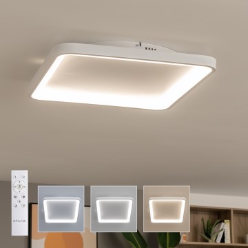 Brilagi - LED dimmbare Deckenleuchte FALCON SLIM LED/50W/230V 3000-6500K 50x50 cm Weiß + Fernbedienung