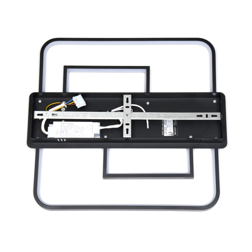 Brilagi - dimmbare LED-Deckenleuchte FLARE LED/34W/230V 3000-6000K 48x48 cm schwarz + Fernbedienung