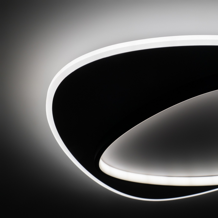 Brilagi - dimmbare LED-Deckenleuchte FLARE LED/70W/230V 3000-6000K 55x55 cm weiß/schwarz + Fernbedienung
