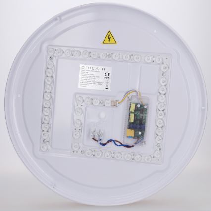 Brilagi - LED-dimmbare Deckenleuchte FLOCO LED/48W/230V Ø 40 cm Holzdekor/weiß + Fernbedienung