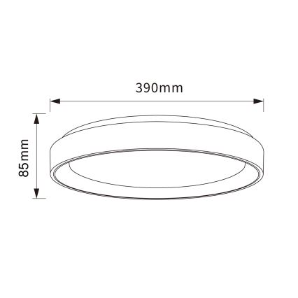 Brilagi - LED-dimmbare Deckenleuchte FLOCO LED/48W/230V Ø 40 cm Holzdekor/weiß + Fernbedienung