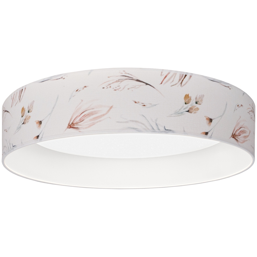 BRILAGI – Dimmbare LED-Deckenleuchte VELVET SMARTIX STARS, LED 24 W, 230 V, 3000–6000 K, Ø 45 cm, Weiß mit Blumenmuster, Wi‑Fi Tuya Beacon + Fernbedienung