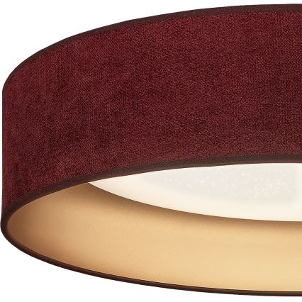 BRILAGI - LED-dimmbare Deckenleuchte VELVET SMARTIX STARS LED/36W/230V 3000-6000K Ø 55 cm weinrot/gold Wi-Fi Tuya Beacon + Fernbedienung