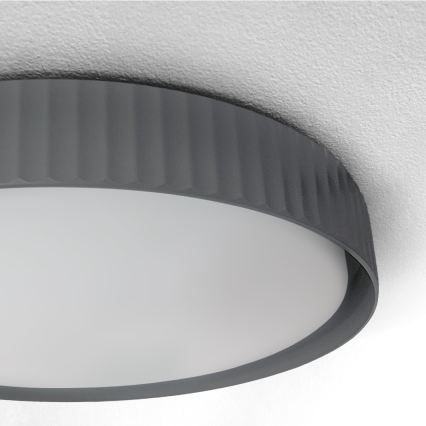 Brilagi - Dimmbare LED-Deckenleuchte LUCIA, 48 W / 230 V, 3000–6500 K, Ø 41 cm, grau, mit Fernbedienung