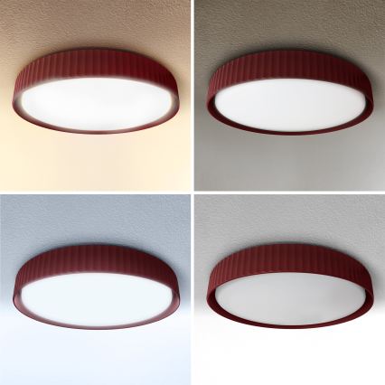 Brilagi - Dimmbare LED-Deckenleuchte LUCIA LED/48W/230V 3000-6500K Ø 41 cm rot + Fernbedienung