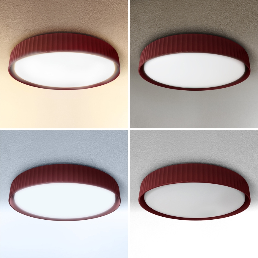Brilagi - Dimmbare LED-Deckenleuchte LUCIA LED/48W/230V 3000-6500K Ø 41 cm rot + Fernbedienung