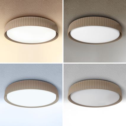 Brilagi - LED-dimmbare Deckenleuchte LUCIA LED/60W/230V 3000-6500K Ø 59 cm braun + Fernbedienung