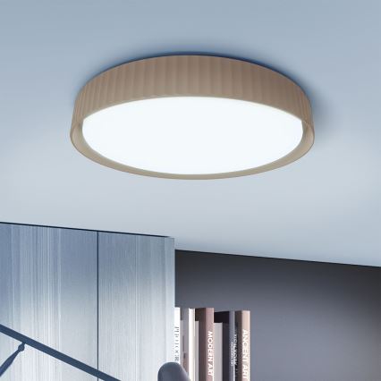 Brilagi - LED-dimmbare Deckenleuchte LUCIA LED/60W/230V 3000-6500K Ø 59 cm braun + Fernbedienung