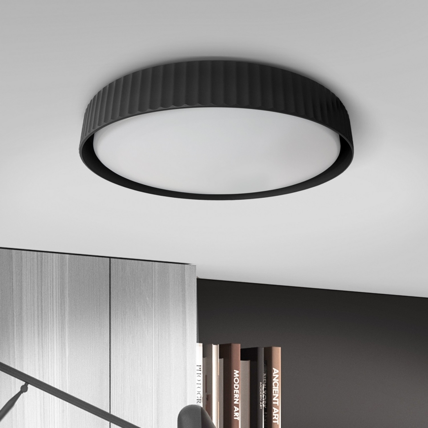 Brilagi - dimmbare LED-Deckenleuchte LUCIA LED/60W/230V 3000–6500K Ø 59 cm schwarz + Fernbedienung