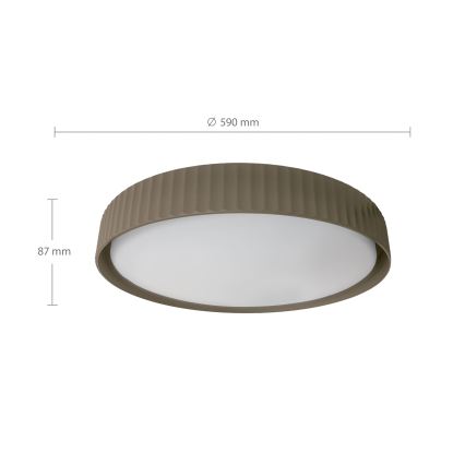 Brilagi - dimmbar LED-Deckenleuchte LUCIA LED/60W/230V 3000-6500K Ø 59 cm Taupe + Fernbedienung