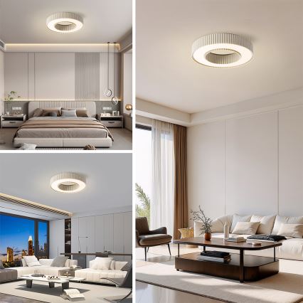 Brilagi - LED dimmbare Deckenleuchte LUMIX LED/48W/230V 3000-6000K beige Ø 50 cm + Fernbedienung