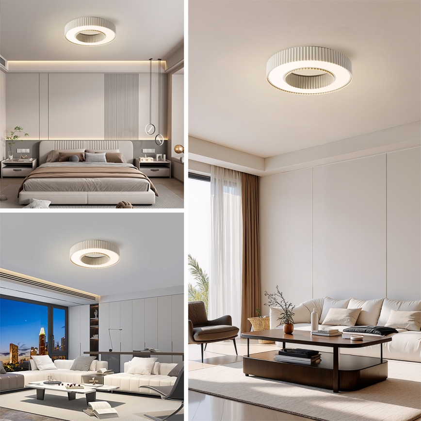 Brilagi - LED dimmbare Deckenleuchte LUMIX LED/48W/230V 3000-6000K beige Ø 50 cm + Fernbedienung