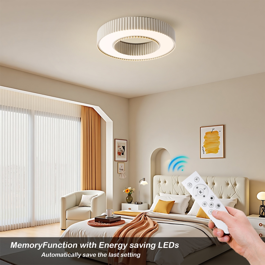 Brilagi - LED dimmbare Deckenleuchte LUMIX LED/48W/230V 3000-6000K beige Ø 50 cm + Fernbedienung