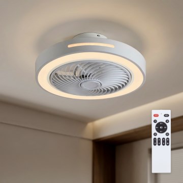 Brilagi - LED-dimmbare Deckenleuchte mit Ventilator LED/38W/230V 3000-6500K 3000-6500K Ø 46 cm weiß + Fernbedienung