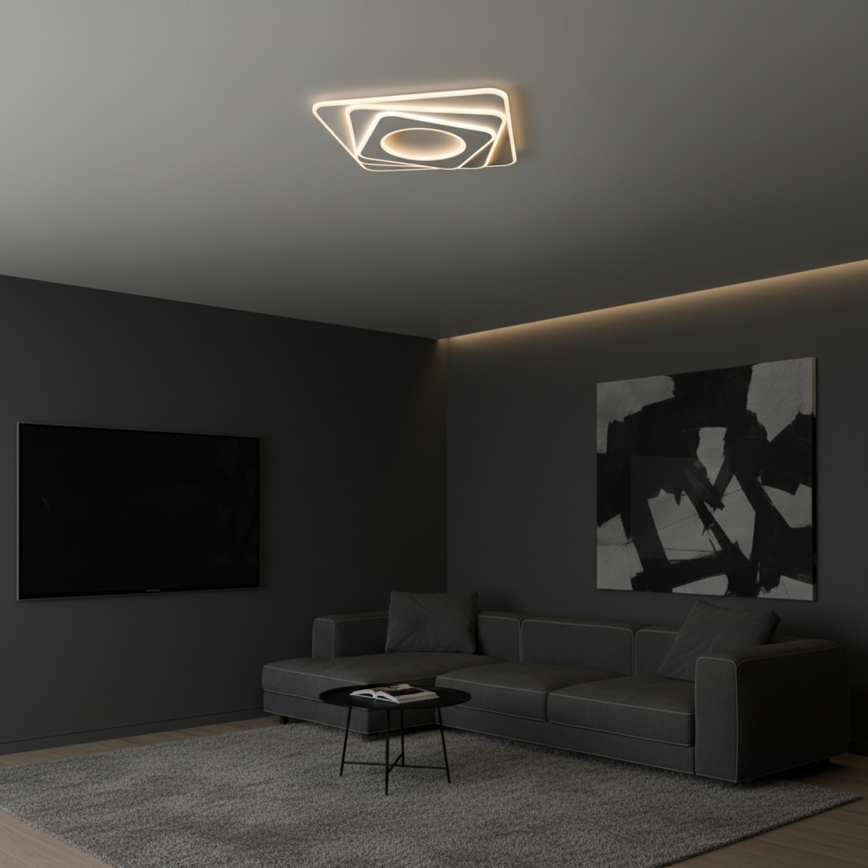 Brilagi - LED-dimmbare Deckenleuchte MODERN LED/100W/230V 3000-6000K 48x48 cm + Fernbedienung