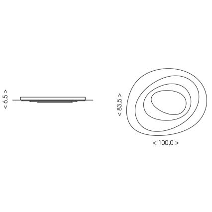 Brilagi - LED-dimmbare Deckenleuchte MODERN MAXI LED/105W/230V 3000-6000K 83,5x1000 cm + Fernbedienung