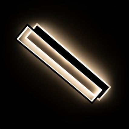 BRILAGI - LED dimmbare Deckenleuchte OUTLINE LED/66W/230V 3000-6000K 15x60 cm weiß/schwarz + Fernbedienung