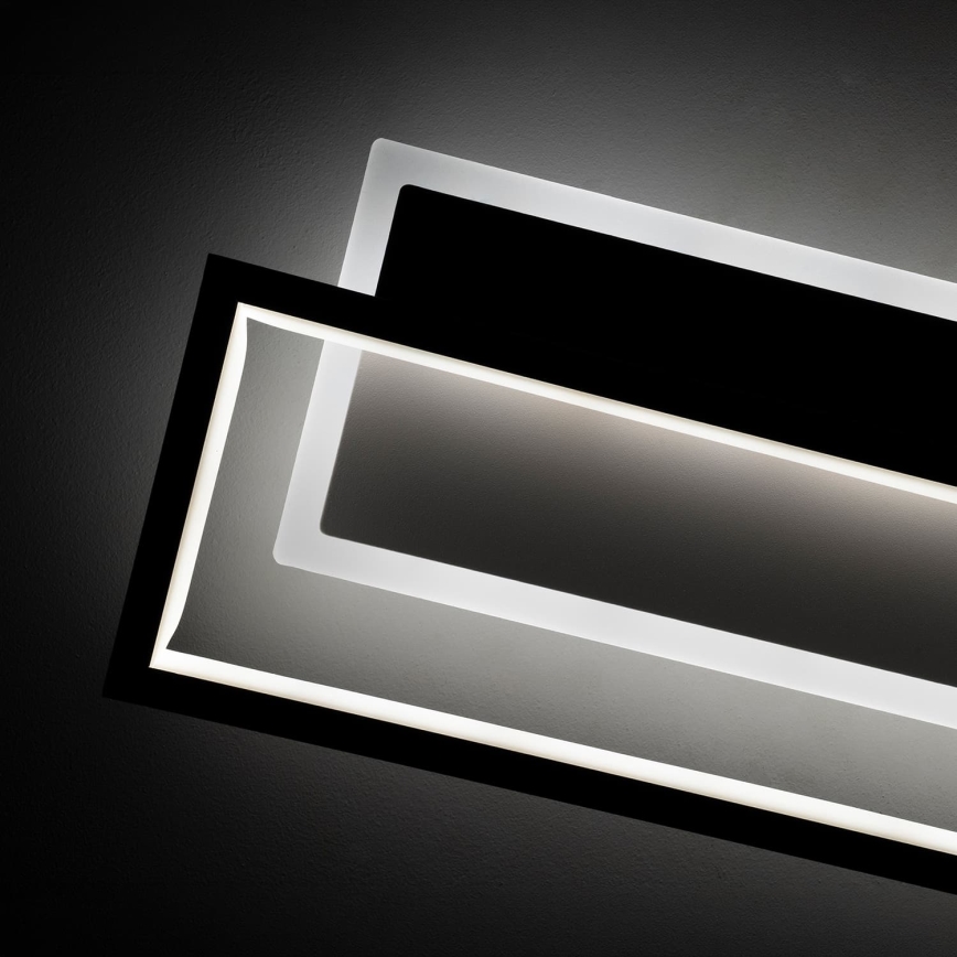 BRILAGI - LED dimmbare Deckenleuchte OUTLINE LED/66W/230V 3000-6000K 15x60 cm weiß/schwarz + Fernbedienung