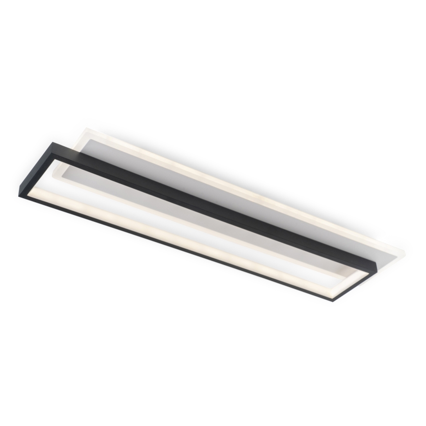BRILAGI - LED dimmbare Deckenleuchte OUTLINE LED/66W/230V 3000-6000K 15x60 cm weiß/schwarz + Fernbedienung