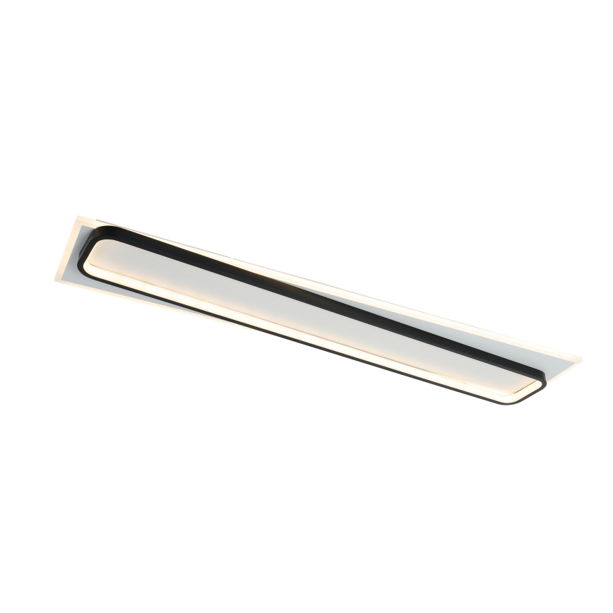 Brilagi - Dimmbare LED-Deckenleuchte OUTLINE LED/90W/230V 3000-6000K 18x100 cm weiß/schwarz + Fernbedienung