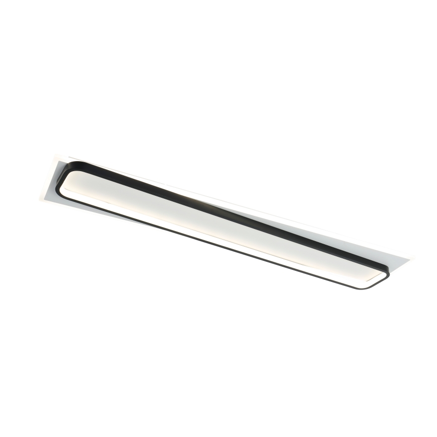 Brilagi - Dimmbare LED-Deckenleuchte OUTLINE LED/90W/230V 3000-6000K 18x100 cm weiß/schwarz + Fernbedienung