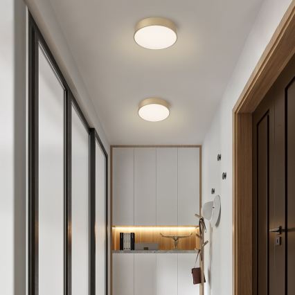 BRILAGI - Dimmbare LED-Deckenleuchte POOL LED/24W/230V 3000–6000 K Ø 20 cm goldfarben + Fernbedienung