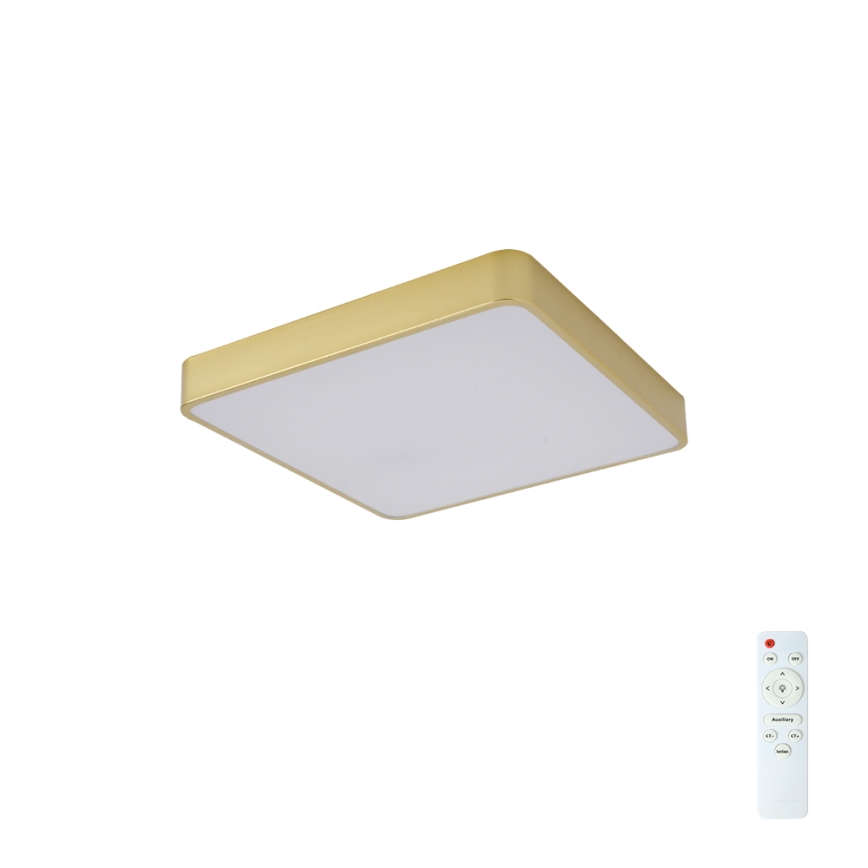 Brilagi - dimmbare LED-Deckenleuchte POOL LED/36W/230V 3000-6000K 40x40 cm goldfarben + mit Fernbedienung